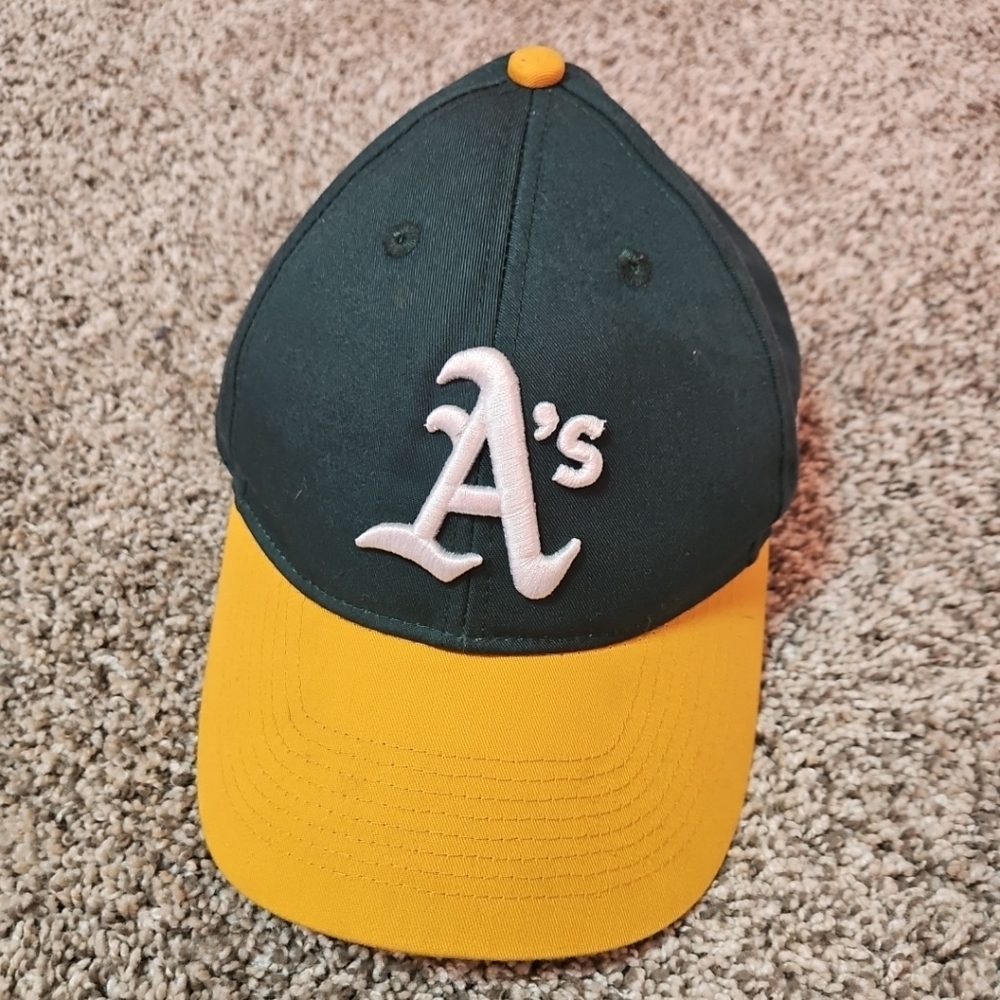 MLB Athletics Team Green Yellow Baseball Cap Youth Adjustable